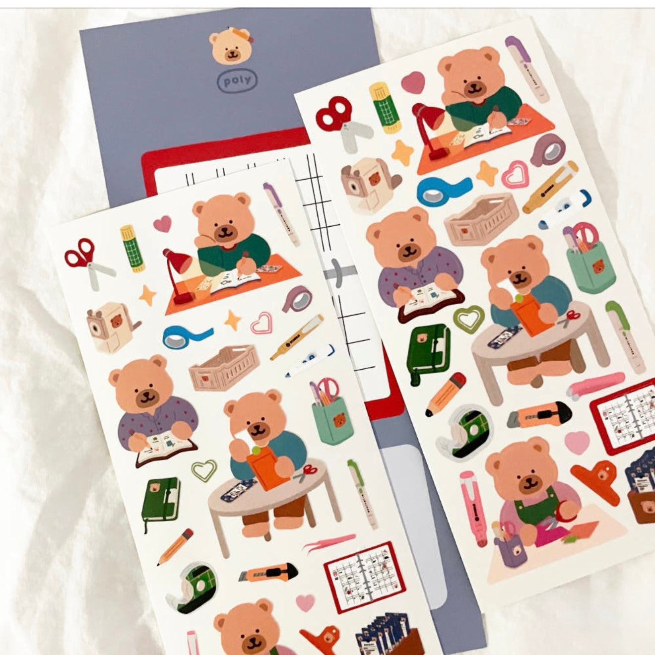 Poly Bear Diary Decoration Sticker Sheet
