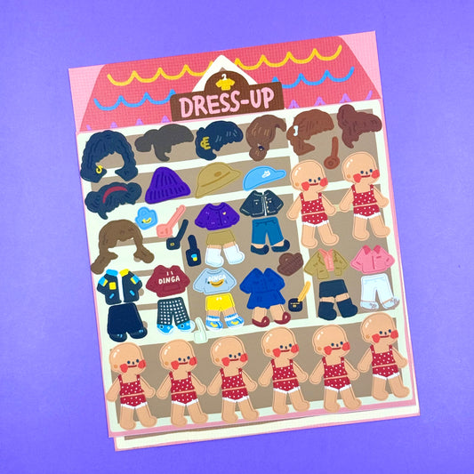 Dinga Mart Dress-up Sticker Sheet - Dandy Mail