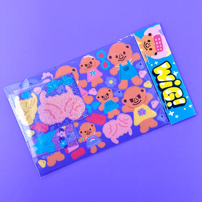 Dinga Mart Wig Troll Sticker Pack