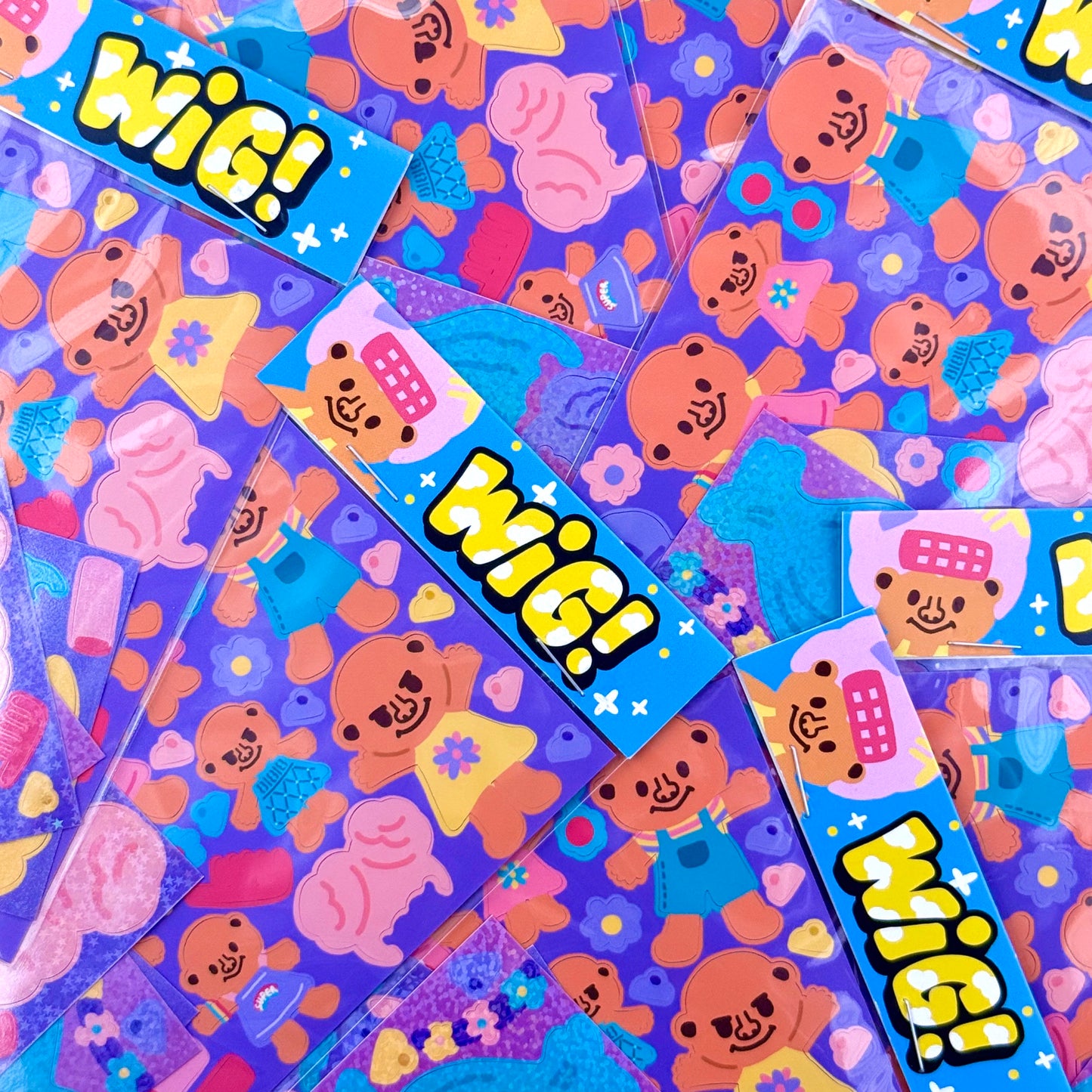 Dinga Mart Wig Troll Sticker Pack