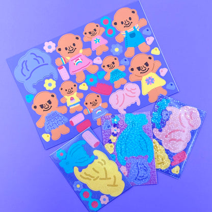 Dinga Mart Wig Troll Sticker Pack