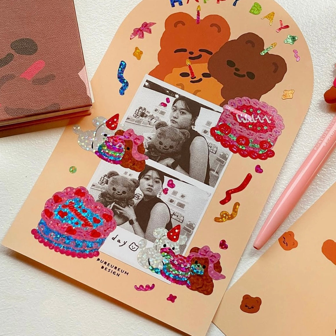 Pureureum Design Birthday Cake Sticker Sheet - Dandy Mail