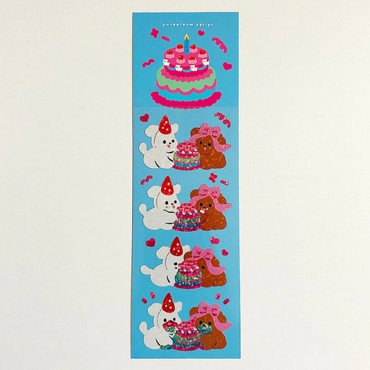 Pureureum Design Birthday Cake Sticker Sheet - Dandy Mail