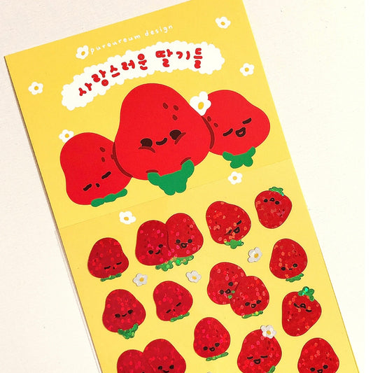 Pureureum Design Strawberry Buddies Sticker Sheet