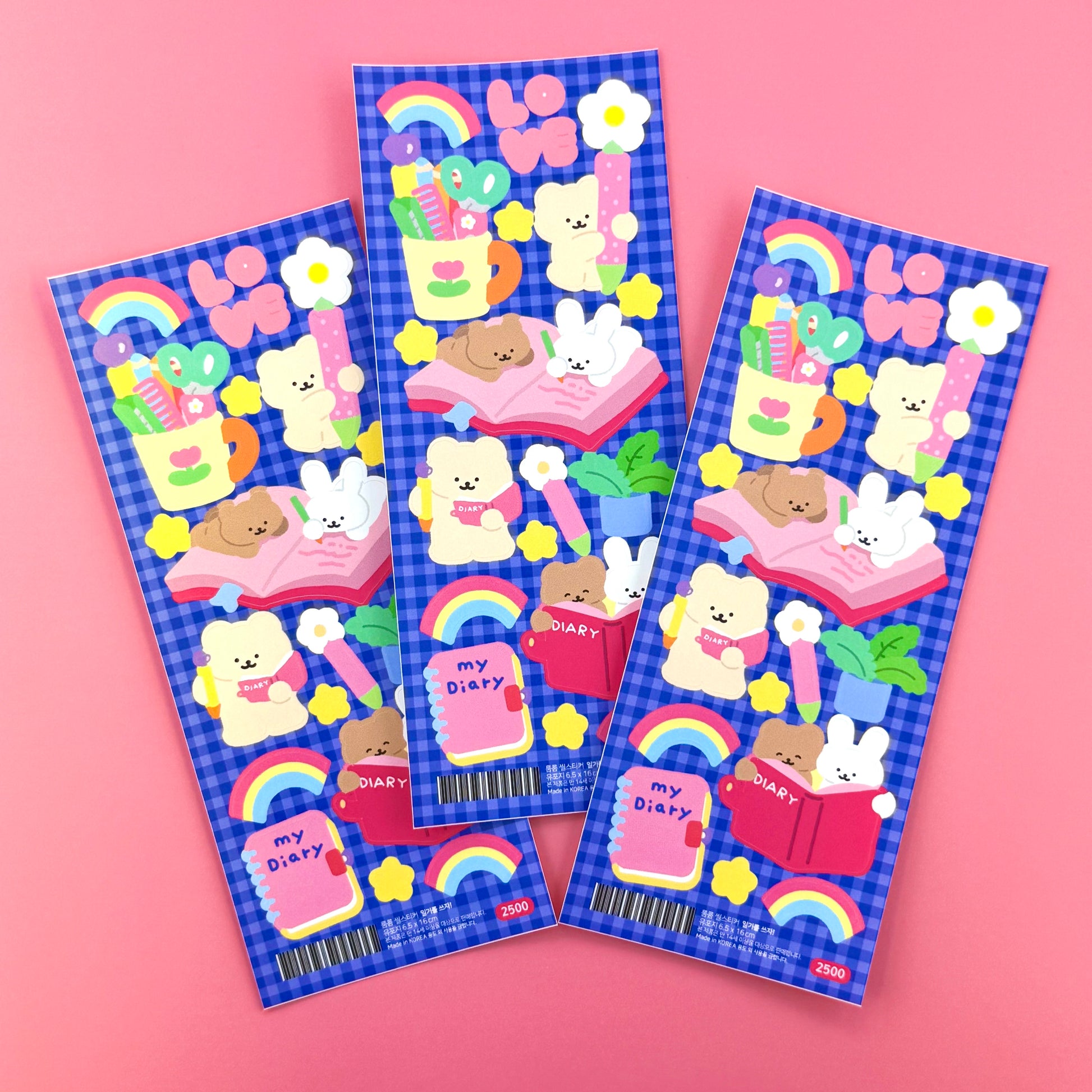 Roomroom Diary Fun Sticker Sheet - Dandy Mail