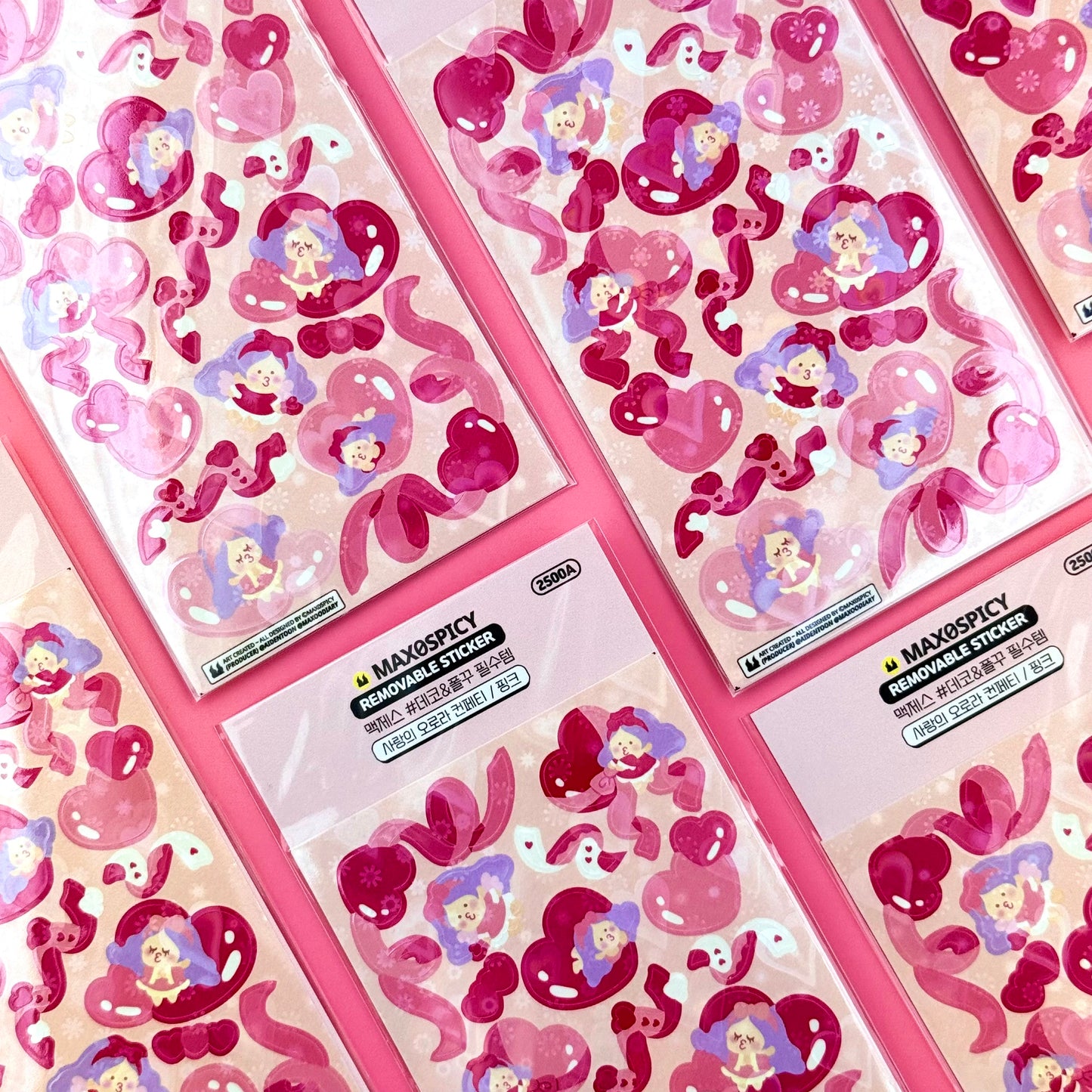 Max0Spicy Kissy Girl Sticker Sheet