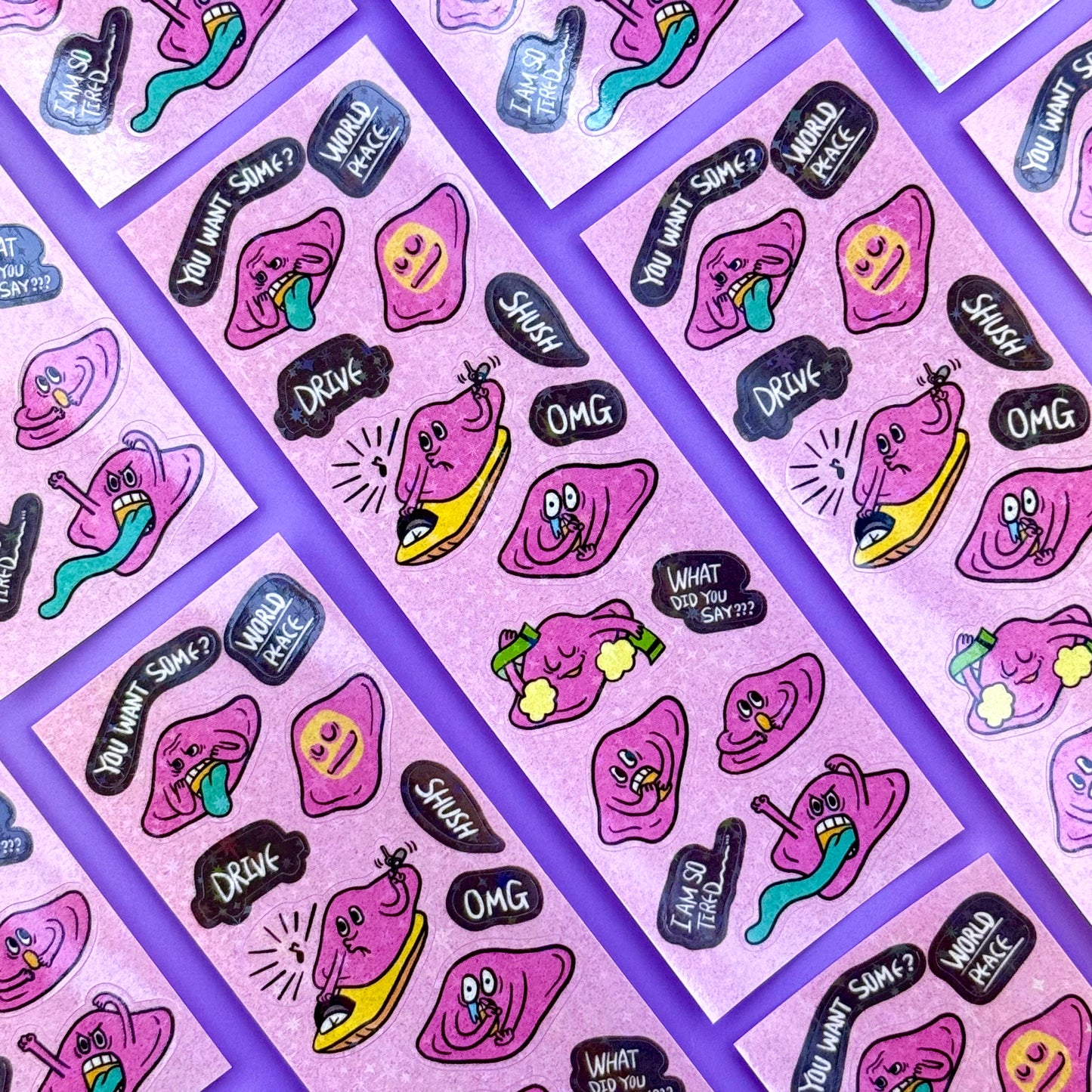 Max0Spicy Melted Man Sticker Sheet