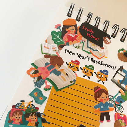 Dinga Mart New Years Resolutions Sticker Sheets