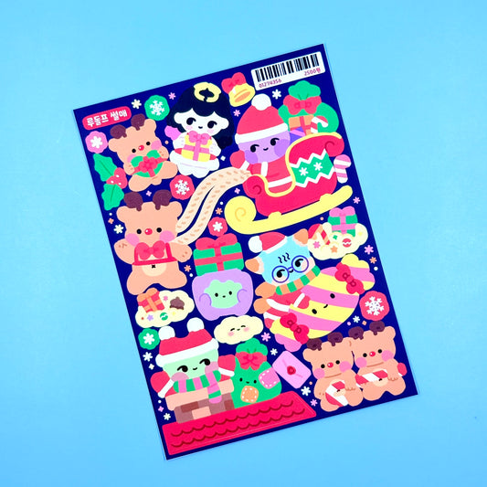Jiok Santas Sleigh Sticker Sheet