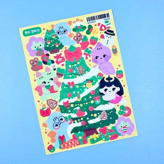 Jiok Christmas Tree Sticker Sheet