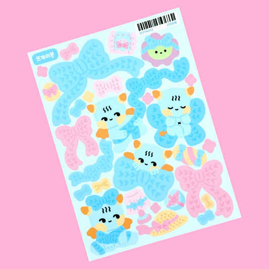 Jiok Yarn Bows Sticker Sheet