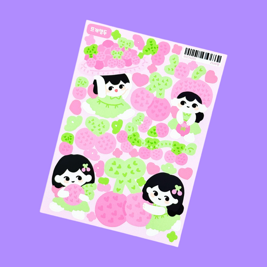 Jiok Cherry Girl Sticker Sheet