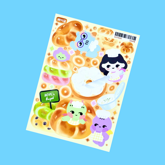Jiok Bagel Bakery Sticker Sheet
