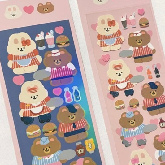 Oh Zakka Waitress Sticker Sheet
