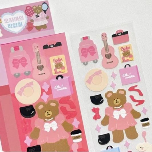Oh Zakka Girl On The Go Sticker Sheet