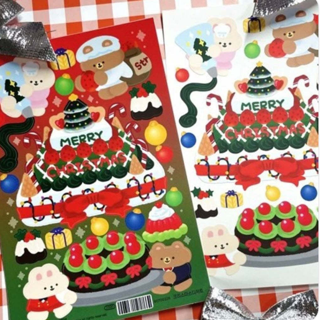 Oh Zakka Holiday Cake Sticker Sheet