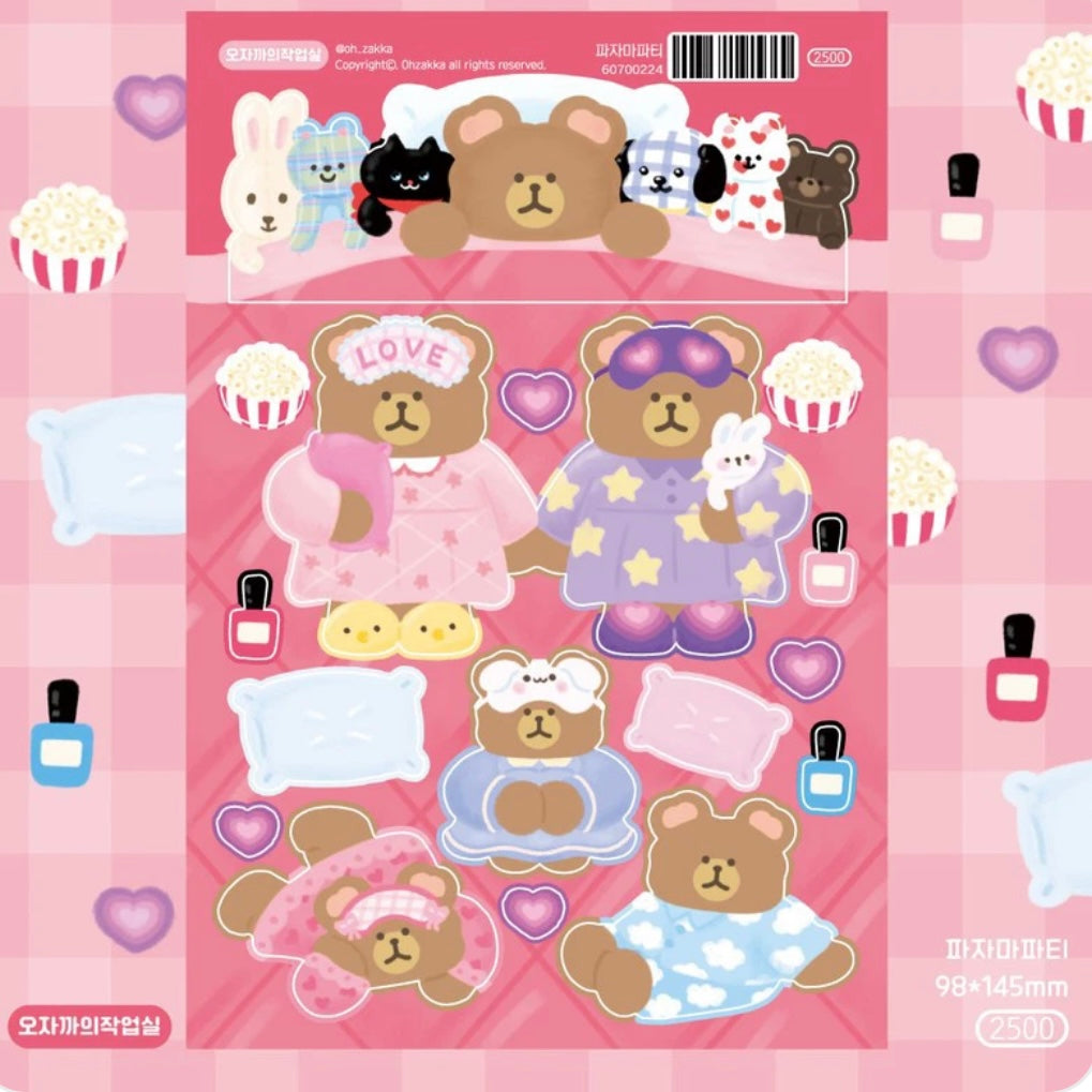 Oh Zakka Slumber Party Sticker Sheet