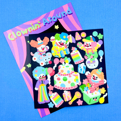 Dandy Mail x Dinga Mart "Clownin' Around" Sticker Sheet - Dandy Mail