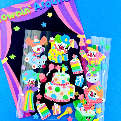 Dandy Mail x Dinga Mart "Clownin' Around" Sticker Sheet - Dandy Mail