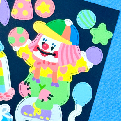 Dandy Mail x Dinga Mart "Clownin' Around" Sticker Sheet - Dandy Mail