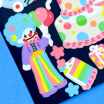 Dandy Mail x Dinga Mart "Clownin' Around" Sticker Sheet - Dandy Mail
