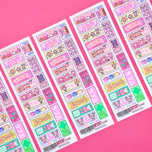 Leenahoo Neon Labels Sticker Sheet - Dandy Mail