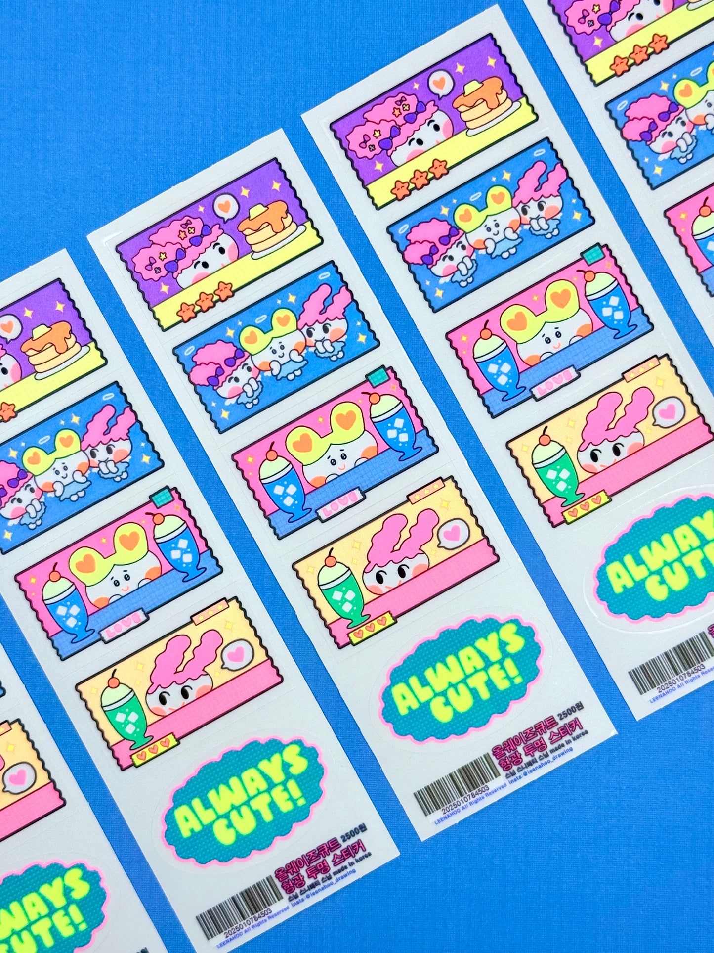 Leenahoo Neon Always Cute Sticker Sheet - Dandy Mail