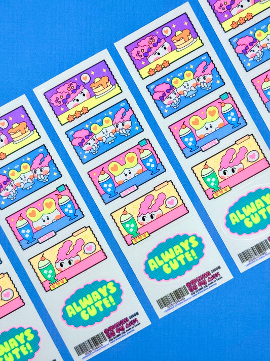 Leenahoo Neon Always Cute Sticker Sheet - Dandy Mail