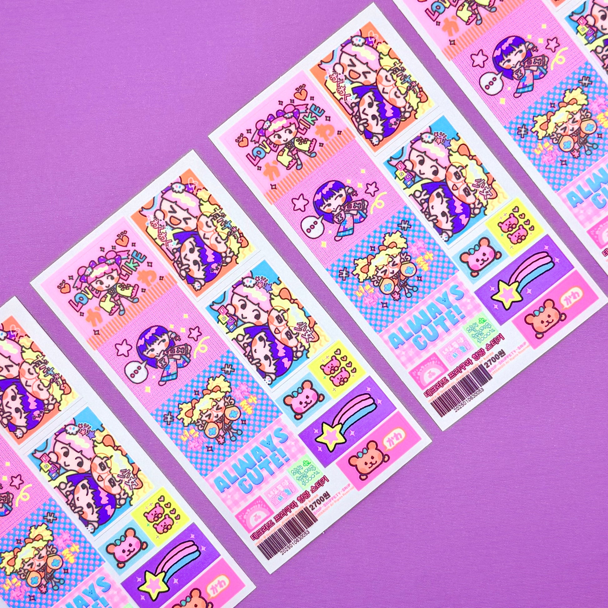 Leenahoo Neon Squares Sticker Sheet - Dandy Mail