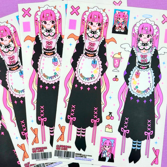 Leenahoo Neon Angels Large Sticker Sheet - Dandy Mail