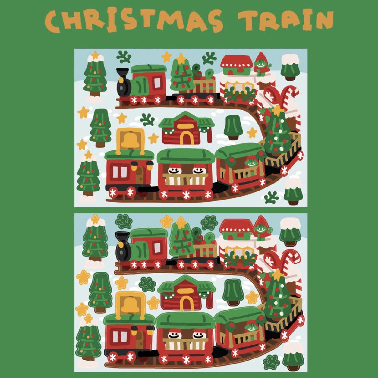Dinga Mart Christmas Train Sticker Sheet - Dandy Mail