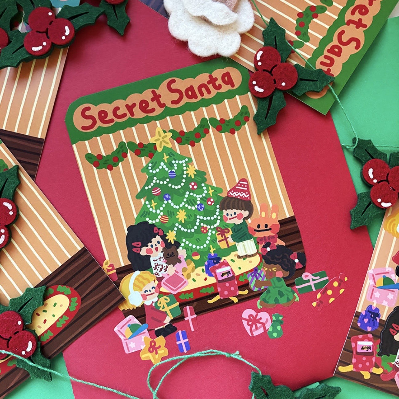 Dinga Mart Secret Santa Sticker Sheet - Dandy Mail