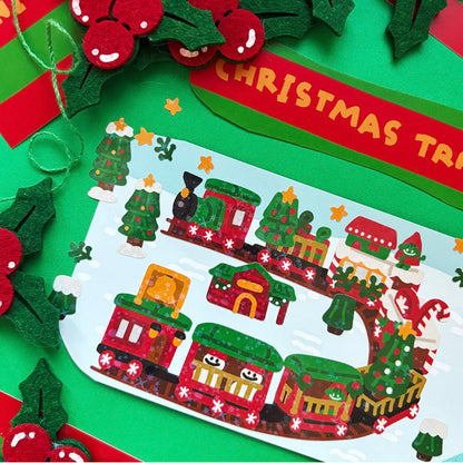 Dinga Mart Christmas Train Sticker Sheet - Dandy Mail