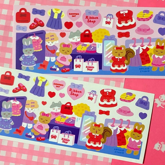 Orchid Studio Ribbon Shop Sticker Sheet