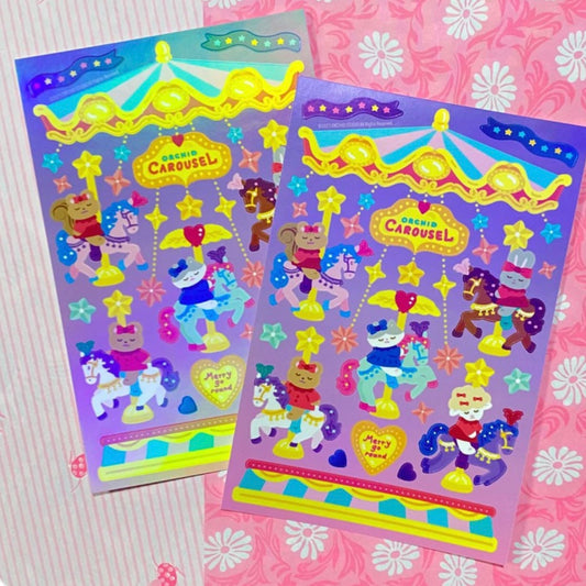 Orchid Studio Large Carousel Sticker Sheet