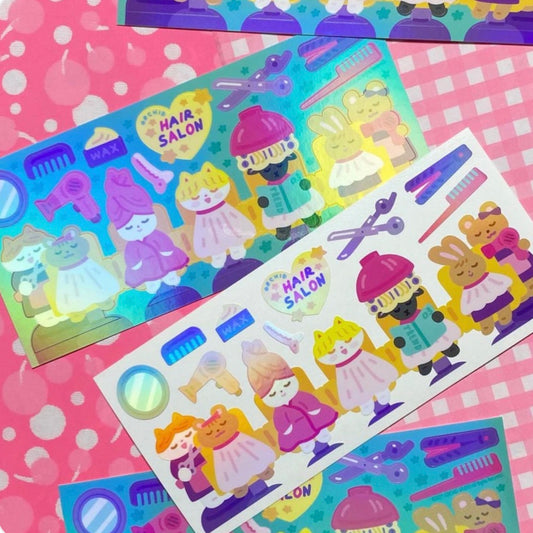 Orchid Studio Hair Salon Sticker Sheet