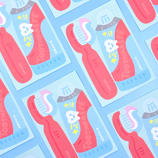 Orchid Studio Toothpaste Memo Stickers
