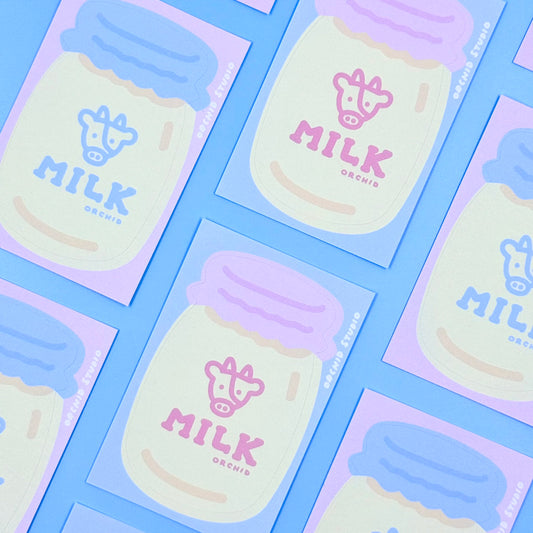 Orchid Studio Milk Bottle Memo Stickers
