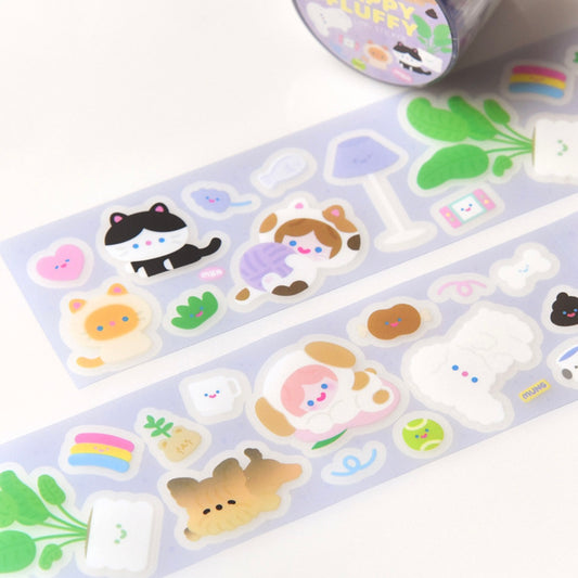 Recorder Factory Happy Fluffy Sticker Roll