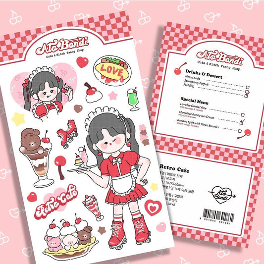 Ato and Bandi Bunny's Cafe Sticker Sheet - Dandy Mail