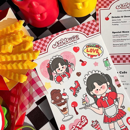 Ato and Bandi Bunny's Cafe Sticker Sheet - Dandy Mail