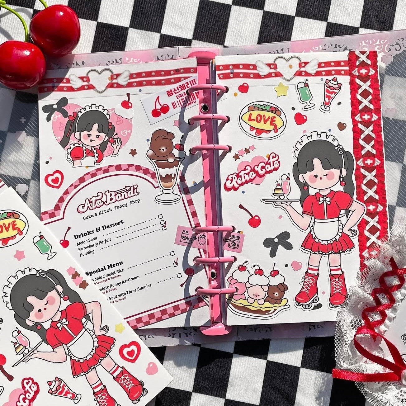 Ato and Bandi Bunny's Cafe Sticker Sheet - Dandy Mail