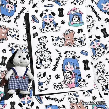 Ato and Bandi Dalmatian Sticker Sheet - Dandy Mail