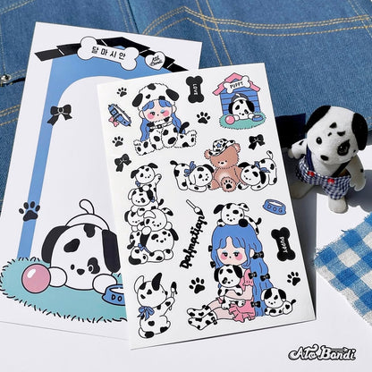 Ato and Bandi Dalmatian Sticker Sheet - Dandy Mail