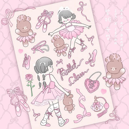 Ato and Bandi Ballet Class Sticker Sheet - Dandy Mail