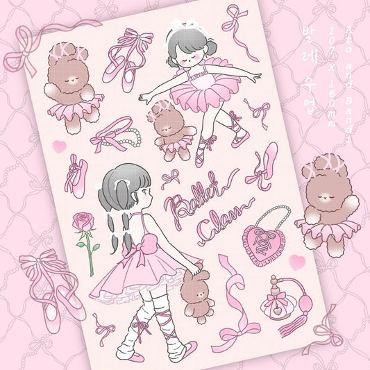 Ato and Bandi Ballet Class Sticker Sheet - Dandy Mail