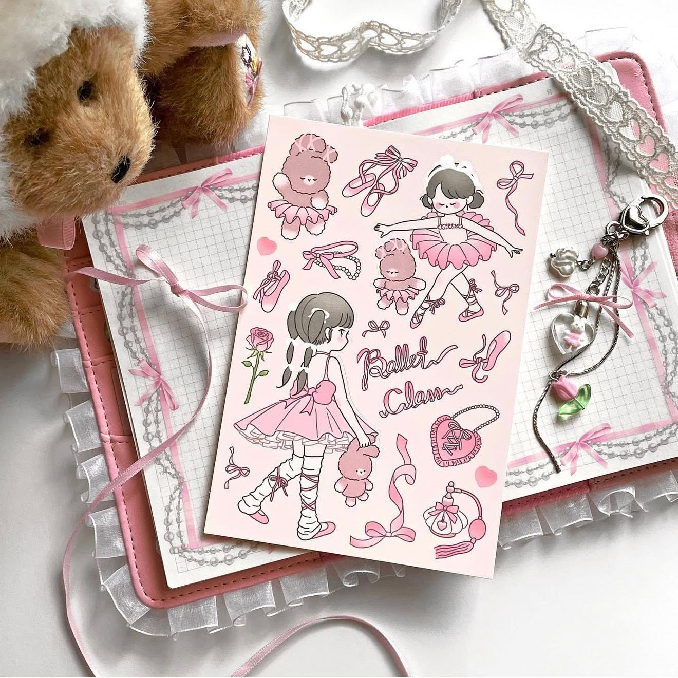 Ato and Bandi Ballet Class Sticker Sheet - Dandy Mail