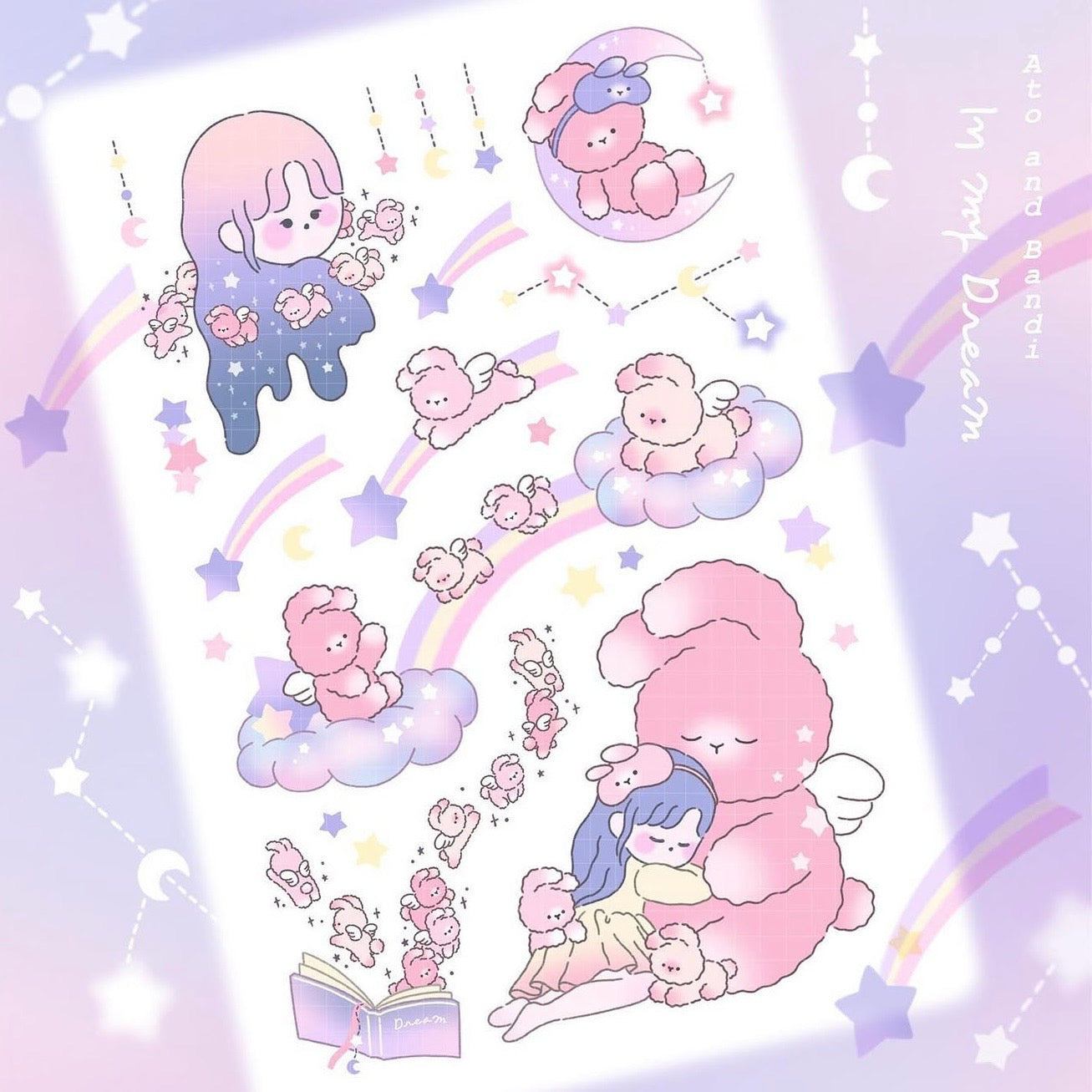 Ato and Bandi In My Dream Sticker Sheet - Dandy Mail