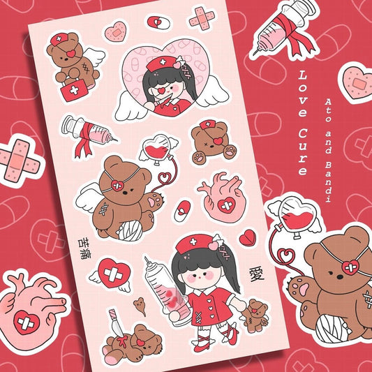 Ato and Bandi Love Cure Sticker Sheet - Dandy Mail