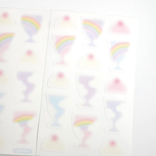 Polticker Rainbow Drinks Memo Sticker Sheet - Dandy Mail